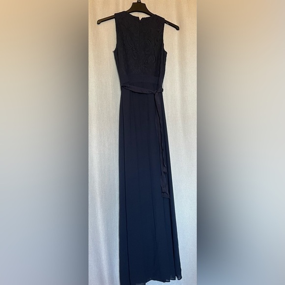 Belle Badgley Mischka navy gown - Picture 4 of 8